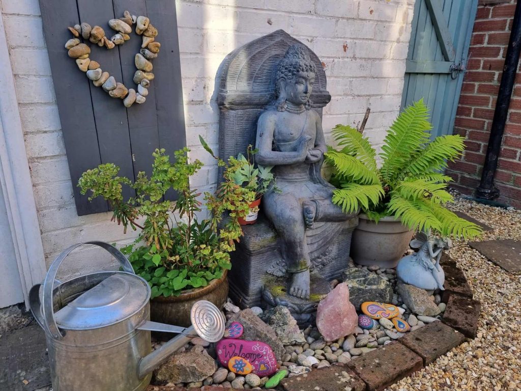 A peaceful corner of The Alchemist Retreat grounds, offering a safe, nurturing space for personal growth and reflection.