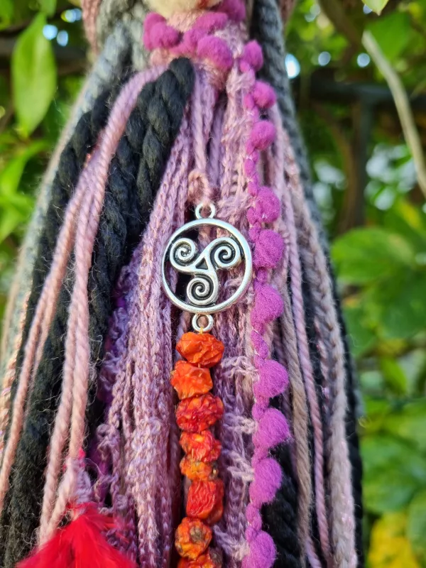 The Spirit Kin of the Wild Hedge — Witch Queen Rowanwyrd, a Rowan-infused guardian doll woven with Mugwort and moonlit intention.