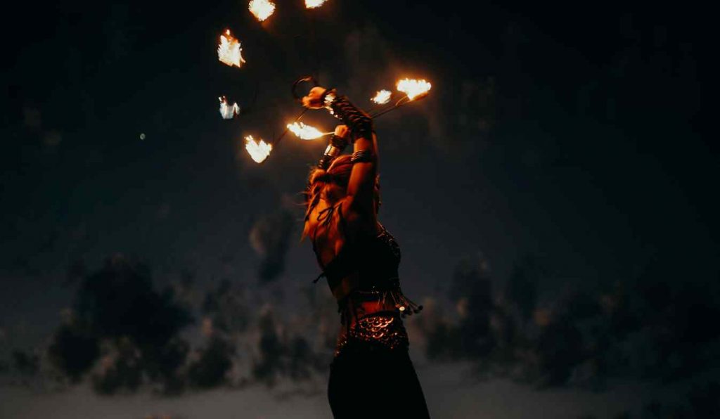 Sacred Rage - fire batons