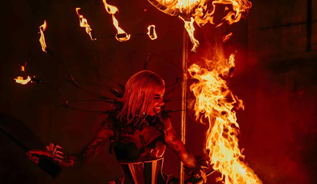 Sacred rage - fire performer